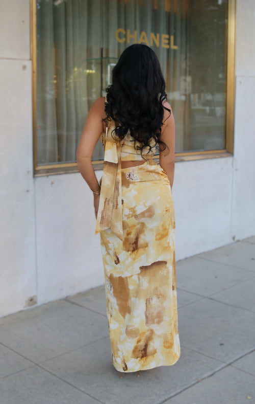 Pretty in Neutral Split Maxi Dress | Multi