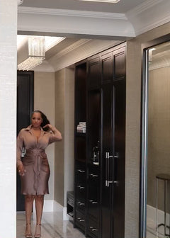 Falling for You Midi Dress | Taupe