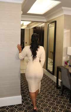 Warm Embrace Sweater Midi Dress | Cream