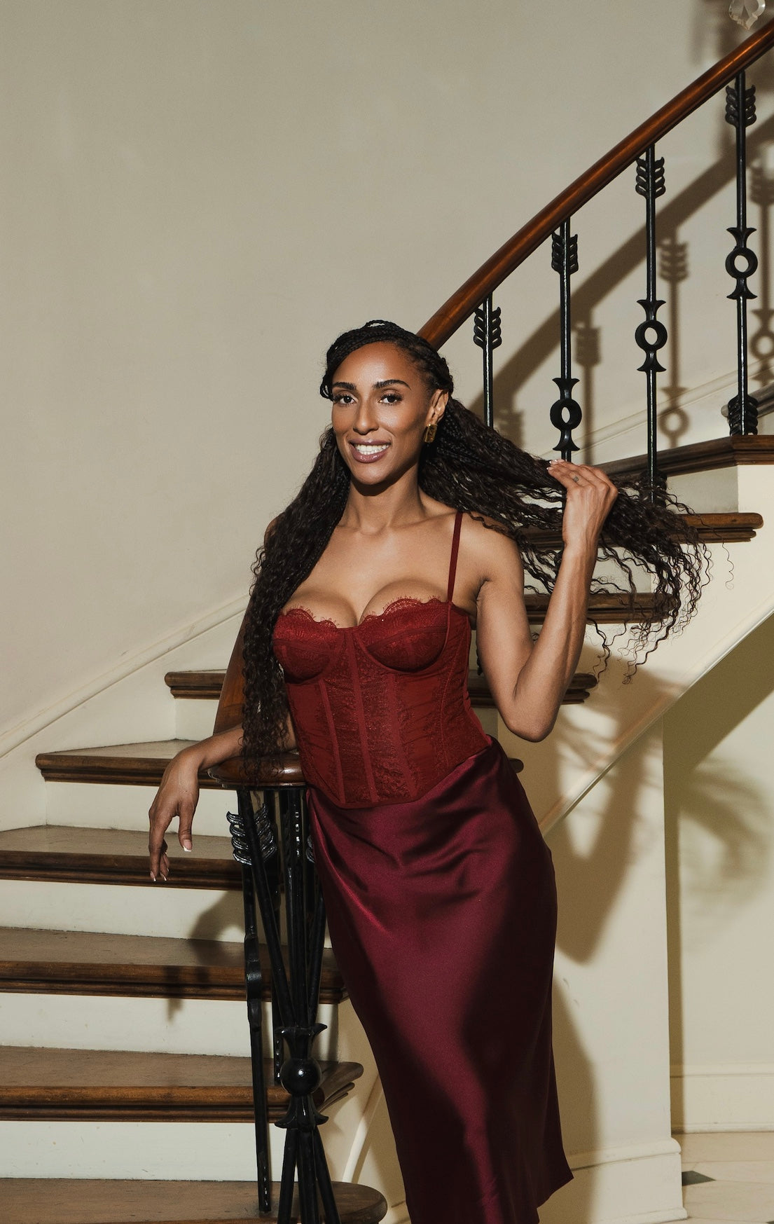 Pop of Color Silk Pencil Skirt | Burgundy – JN Collection